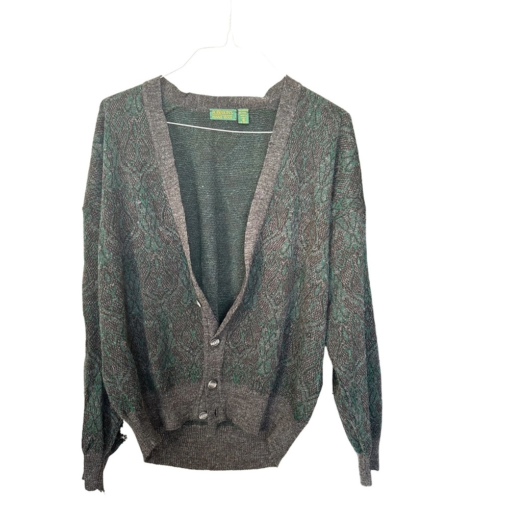 American Vintage Gray and Green Cardigan